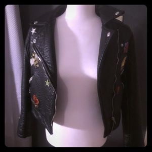 Girls Blank NYC Vegan Leather Jacket Size Large